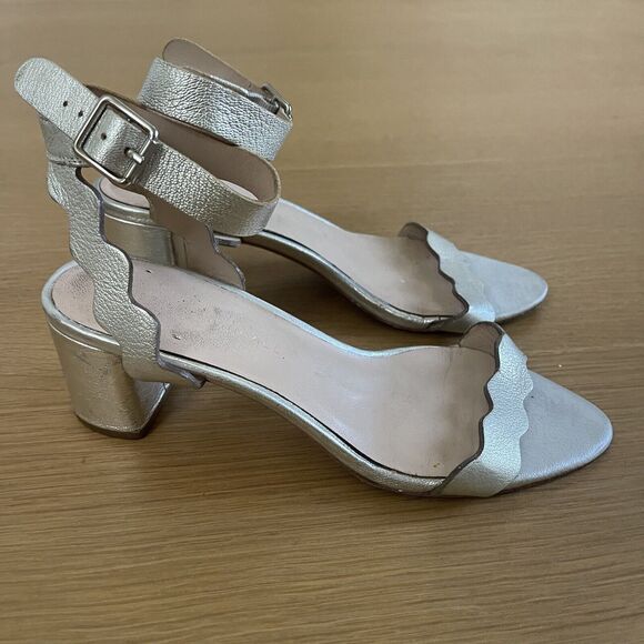 Women's Loeffler Randall Emi Scalloped Block Heel Dress Sandal - Picture 2 of 11